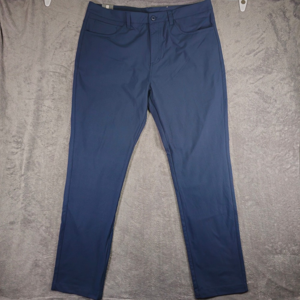 New Balance Pants Mens 38x32 Blue Performance Golf Trousers 5-Pocket Athletic